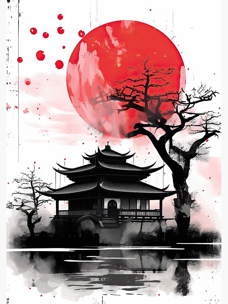 Japan Red Sun Pagoda