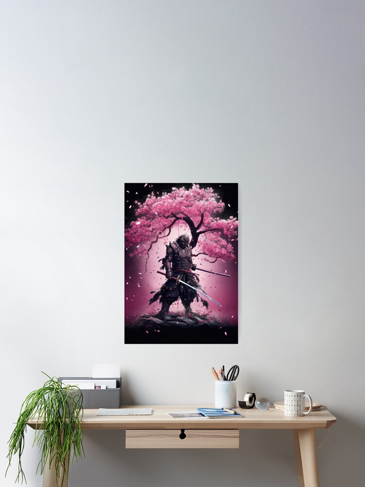 Samurai And on sale Cherry Blossom Poster Painting canvas 16*24 inch