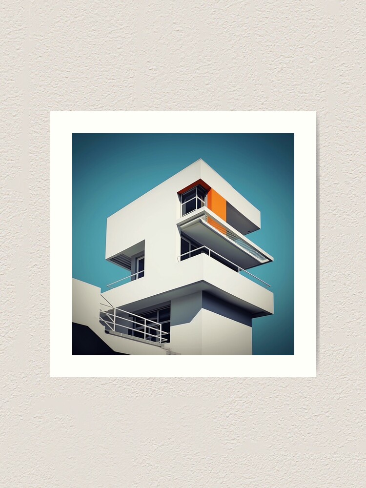 "Vintage Bauhaus Architecture, Bauhaus Building, Bauhaus Poster
