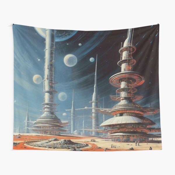 Item preview, nasa retro futurism space art designed and sold by stephenkings.