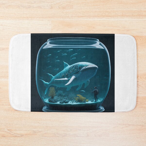 Item preview, Shark submarine in a glass tank designed and sold by WhimsyFinds.
