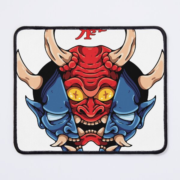 Item preview, ROGUE DOUBLE HORN DEMON TATTOO ART designed and sold by Rogueclothes.