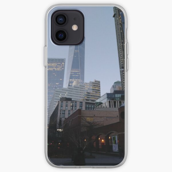 Street, City, Buildings, Photo, Day, Trees, New York, Manhattan, Brooklyn iPhone Soft Case