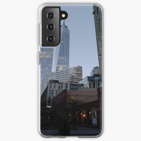Street, City, Buildings, Photo, Day, Trees, New York, Manhattan, Brooklyn Samsung Galaxy Soft Case