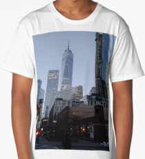 Street, City, Buildings, Photo, Day, Trees, New York, Manhattan, Brooklyn Long T-Shirt