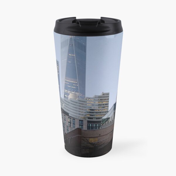 Street, City, Buildings, Photo, Day, Trees, New York, Manhattan, Brooklyn Travel Coffee Mug