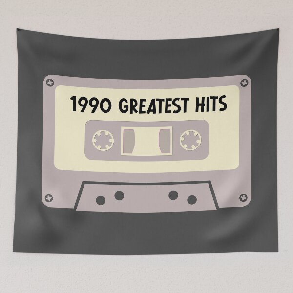 Item preview, Vintage casette tape 1990 Greatest hits birthday gift designed and sold by giftfromheart.