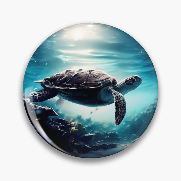 Item preview, Sea turtle on the reef digital art designed and sold by TomFrontierArt.