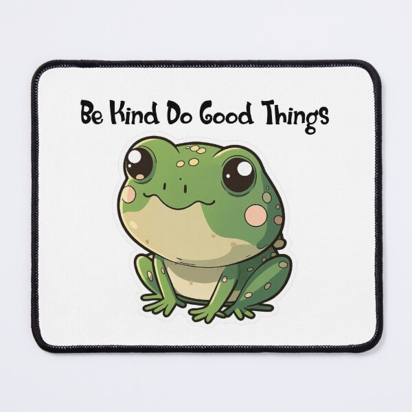 Artikelvorschau, Sei freundlich und tue Gutes, süßer Frosch entworfen und verkauft von GaemGlomDesign.