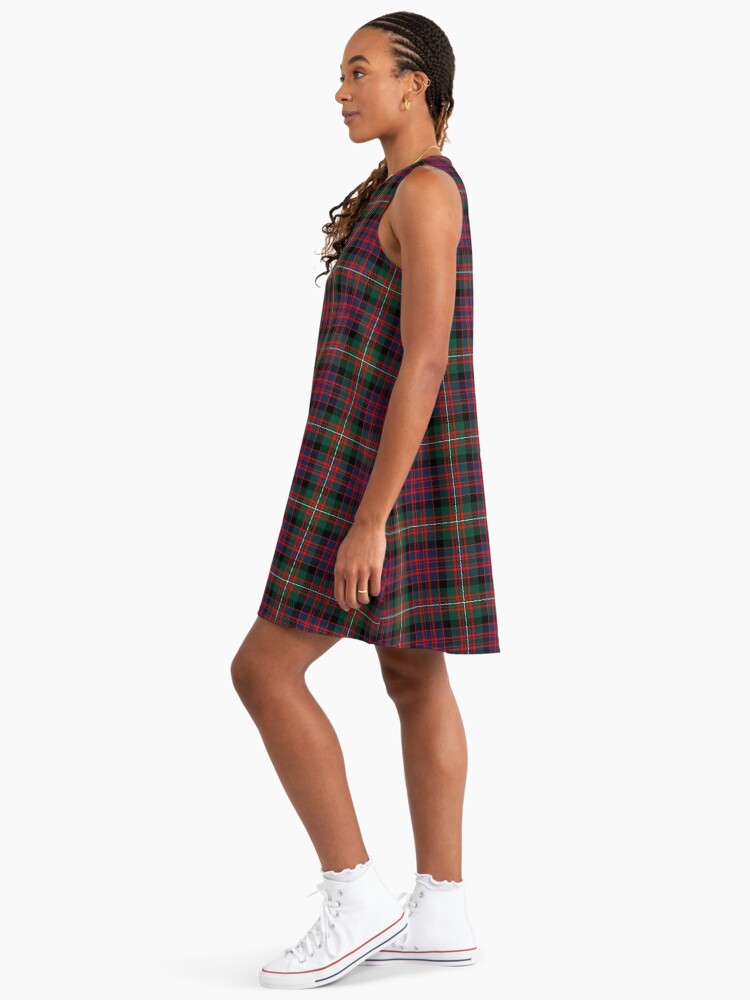 green red and white plaid dress Red & Green Plaid Flare Dress