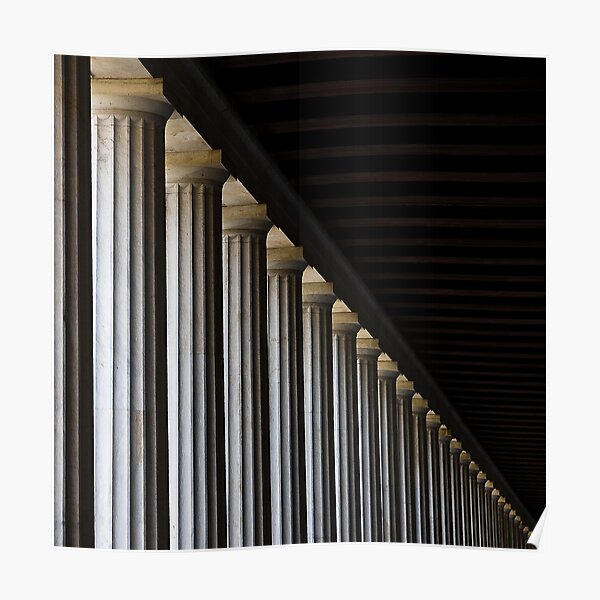 Pillars: Athens, Greece Poster