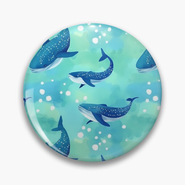 Item preview, Watercolour Whale Seamless Pattern designed and sold by PatternStudios.