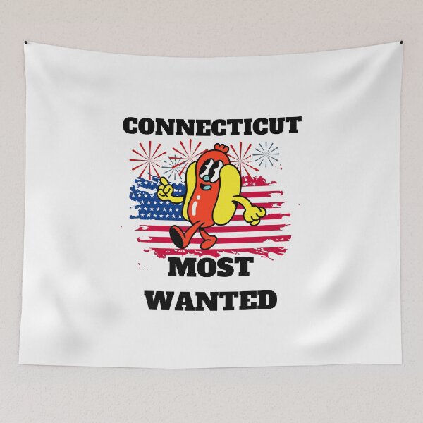 Item preview, CONNECTICUT Most Wanted Funny Wiener, 4th Of July designed and sold by ShopULove.
