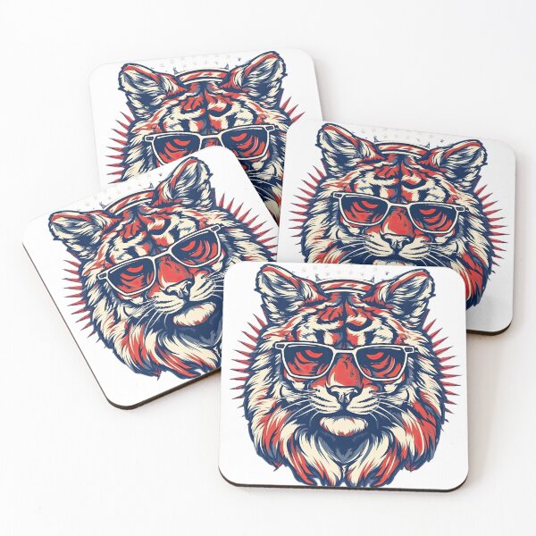 Item preview, American Tiger with Glasses designed and sold by Tuong Nguyen.
