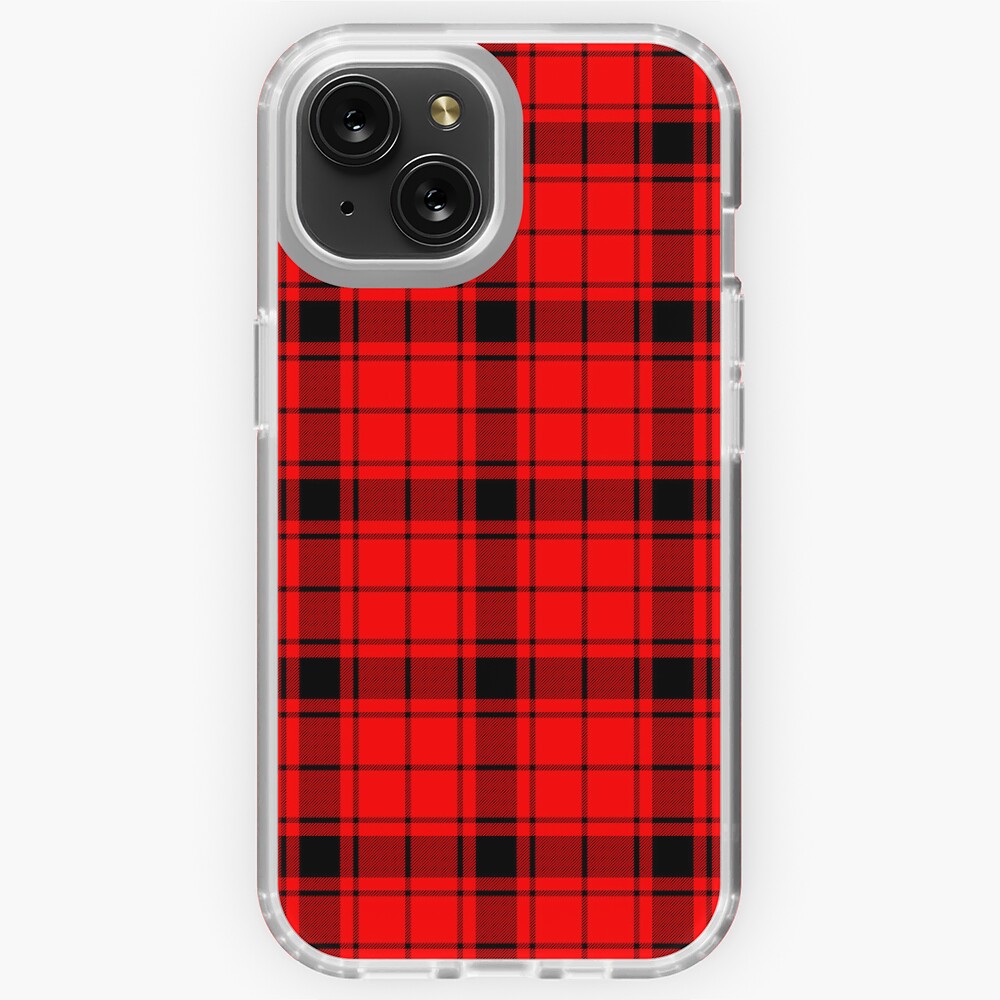 Menzies tartan black red check pattern decals for furniture