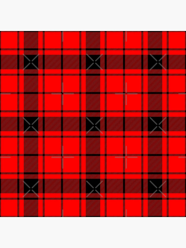 Menzies tartan black red check pattern decals for furniture