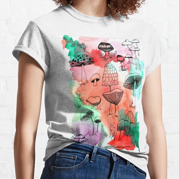 Watercolour Toadstools and mushrooms Classic T-Shirt