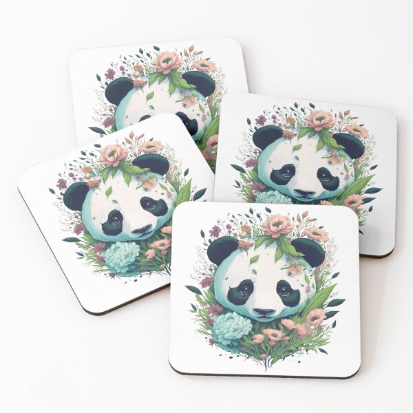 Item preview, Vintage Panda Haven: Serene Panda in a Timeless Blossoming Landscape designed and sold by Ceemko's Vintage Corner.