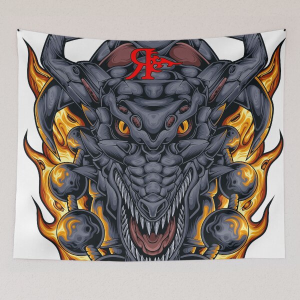 Aperçu de l'œuvre ROGUE DRAGON BOULE DE FEU TATOUAGE ART créée et vendue par Rogueclothes.