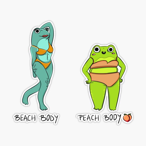 Beach body Frogs  Sticker for Sale by StefaniaBulanga