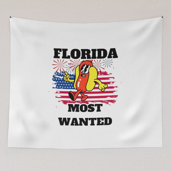 Item preview, FLORIDA Most Wanted Funny Wiener, 4th Of July designed and sold by ShopULove.