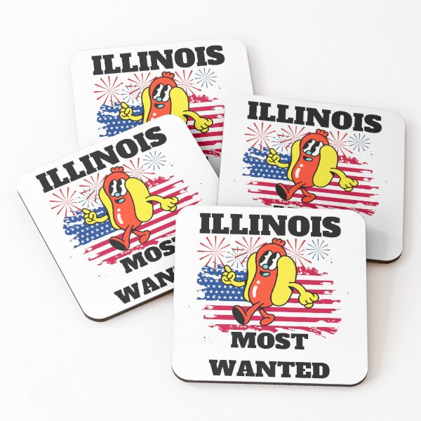 Item preview, ILLINOIS Most Wanted Funny Wiener, 4th Of July designed and sold by ShopULove.