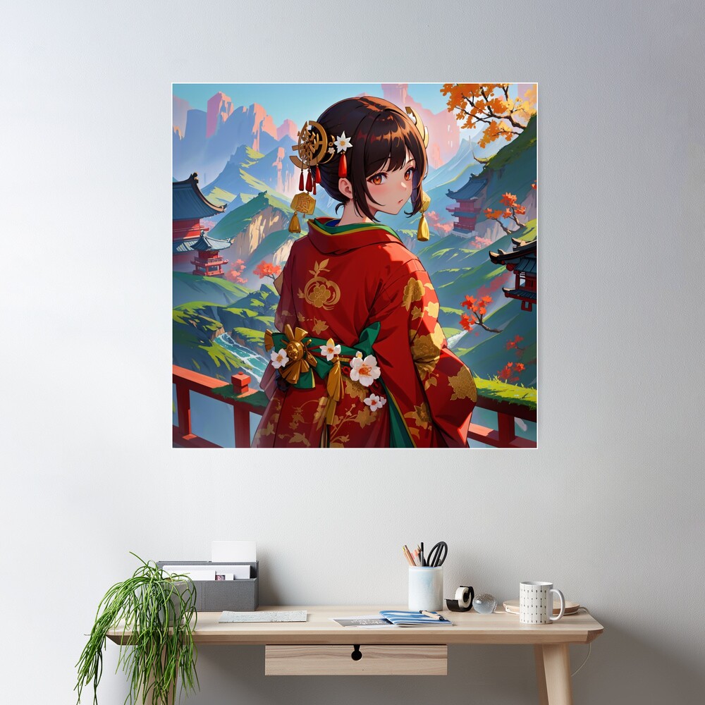 Wall Art Print kimono anime boy, Gifts & Merchandise