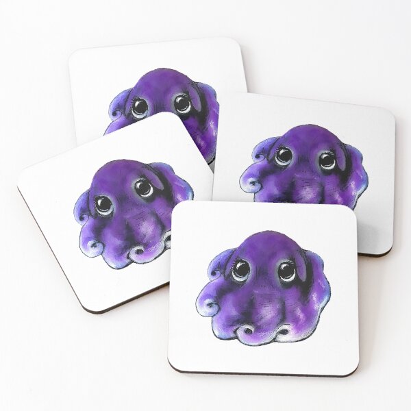 Item preview, Cute purple octopus acrylic painting designed and sold by Funsize-Art.