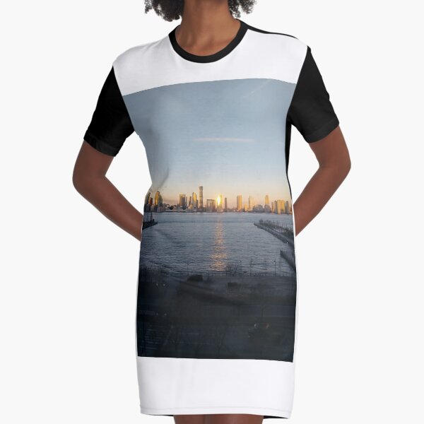 Street, City, Buildings, Photo, Day, Trees, New York, Manhattan, Brooklyn Graphic T-Shirt Dress