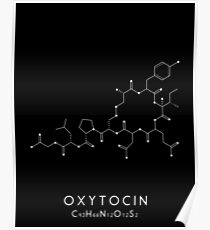 Oxytocin Molecular Structure - Black Poster