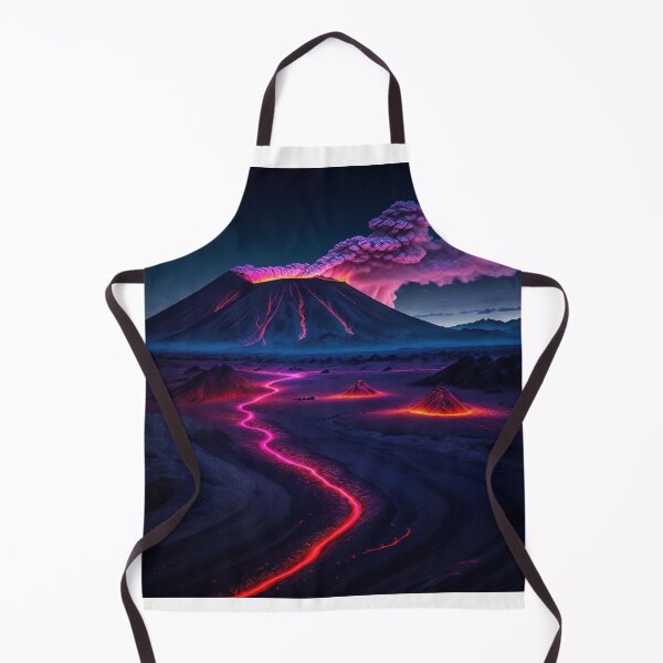 Item preview, Volcanic Ash Landscape with an Active Volcano and Multiple Steam Vents, Ai Generated Art designed and sold by AiGens.
