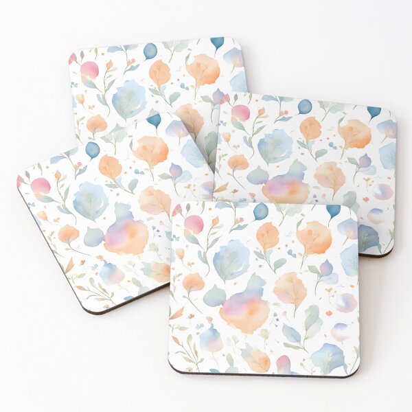 Item preview, Colorful leaf patterns in water colors: A lively composition designed and sold by byaz3.