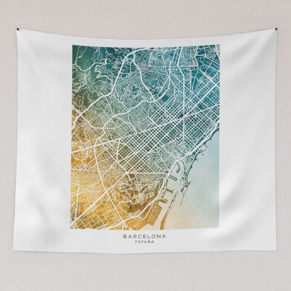 Item preview, Barcelona Spain City Map designed and sold by ArtPrints.