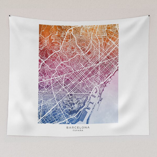 Item preview, Barcelona Spain City Map designed and sold by ArtPrints.