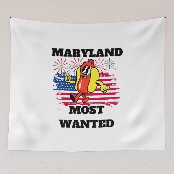Item preview, MARYLAND Most Wanted Funny Wiener, 4th Of July designed and sold by ShopULove.