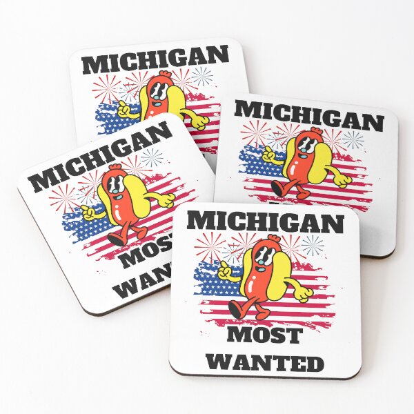 Item preview, MICHIGAN Most Wanted Funny Wiener, 4th Of July designed and sold by ShopULove.