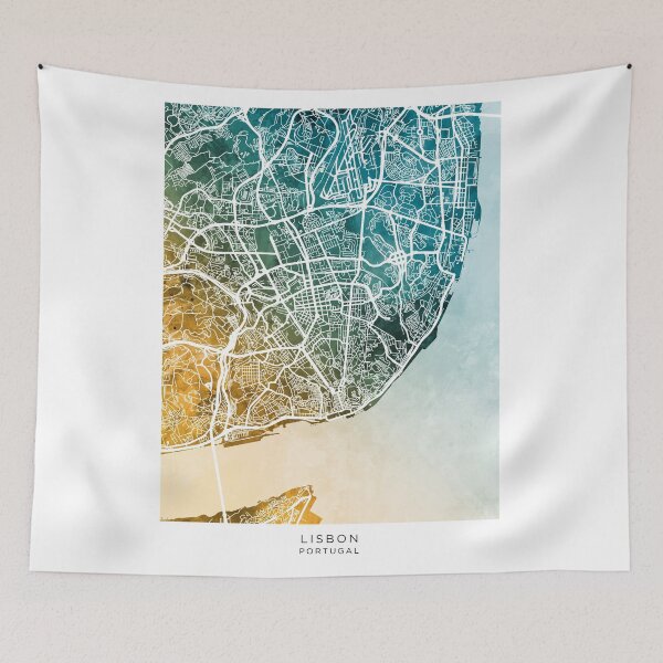 Item preview, Lisbon Portugal City Map designed and sold by ArtPrints.