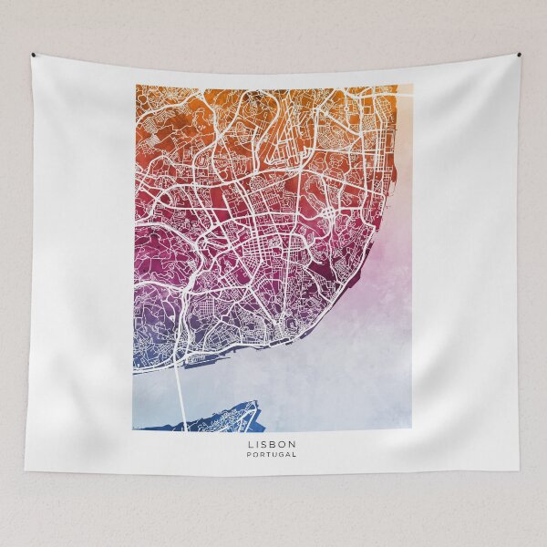 Item preview, Lisbon Portugal City Map designed and sold by ArtPrints.