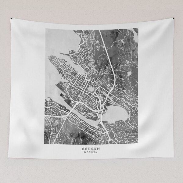 Item preview, Bergen Norway City Map designed and sold by ArtPrints.
