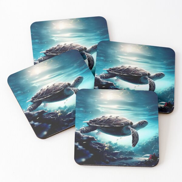 Item preview, Sea turtle on the reef digital art designed and sold by TomFrontierArt.