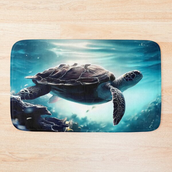 Item preview, Sea turtle on the reef digital art designed and sold by TomFrontierArt.