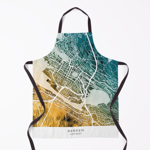 Item preview, Bergen Norway City Map designed and sold by ArtPrints.
