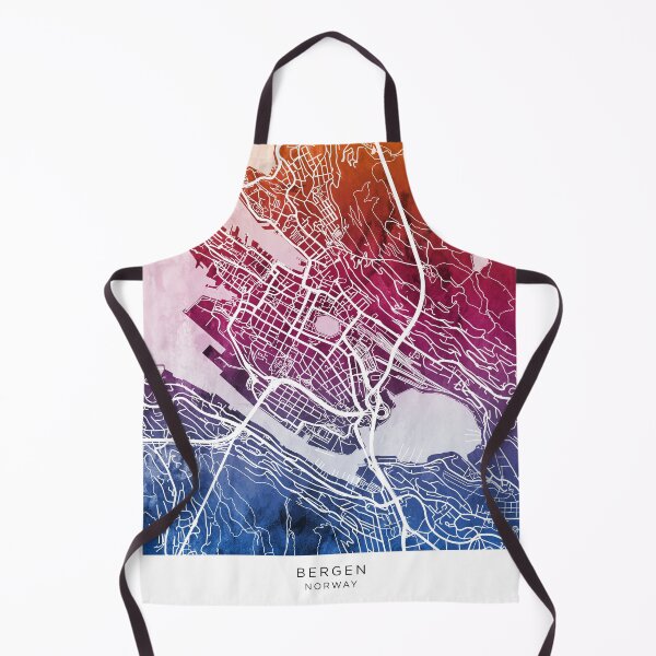 Item preview, Bergen Norway City Map designed and sold by ArtPrints.