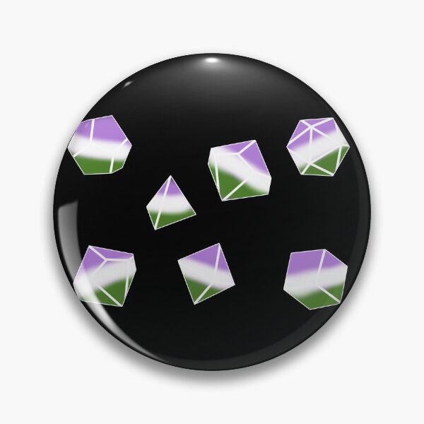 Item preview, LGBT Pride Dice - Genderqueer designed and sold by KopoArtyStuff.