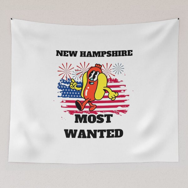 Item preview, NEW HAMPSHIRE Most Wanted Funny Wiener, 4th Of July designed and sold by ShopULove.