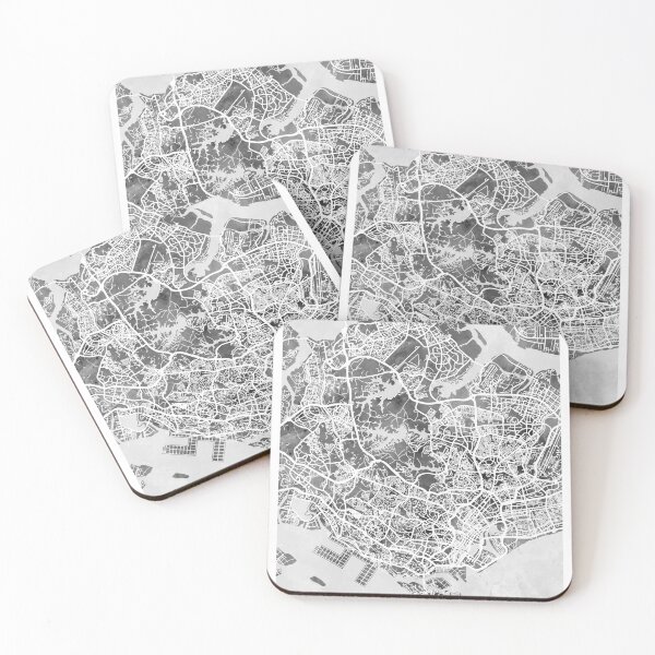Item preview, Singapore City Map designed and sold by ArtPrints.