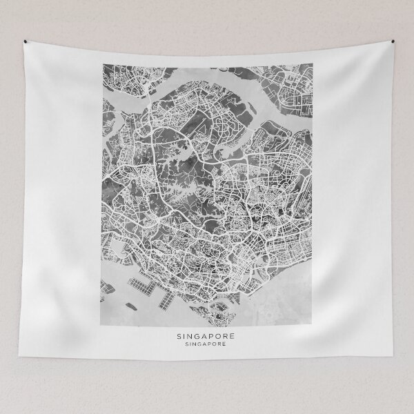 Item preview, Singapore City Map designed and sold by ArtPrints.