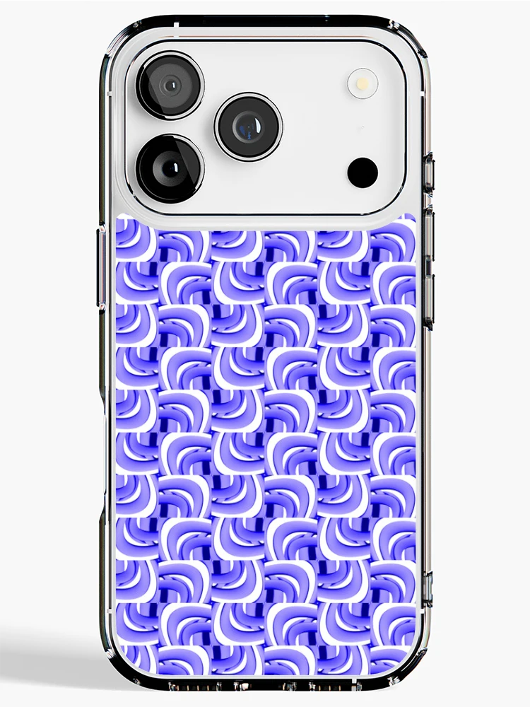 Thumbnail 1 of 5, iPhone Case, Purple illusion pattern designed and sold by Work of art Shop.