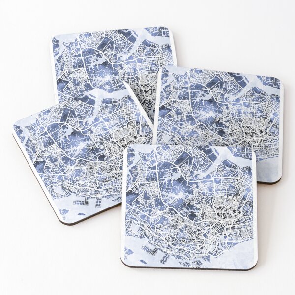 Item preview, Singapore City Map designed and sold by ArtPrints.