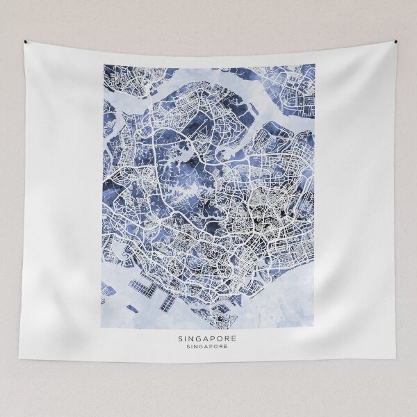 Item preview, Singapore City Map designed and sold by ArtPrints.